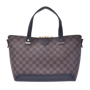 LOUIS VUITTON Damier Hyde Park Bag Brown Canvas Handbag